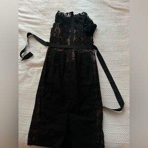 Elegant Black Floral Dress